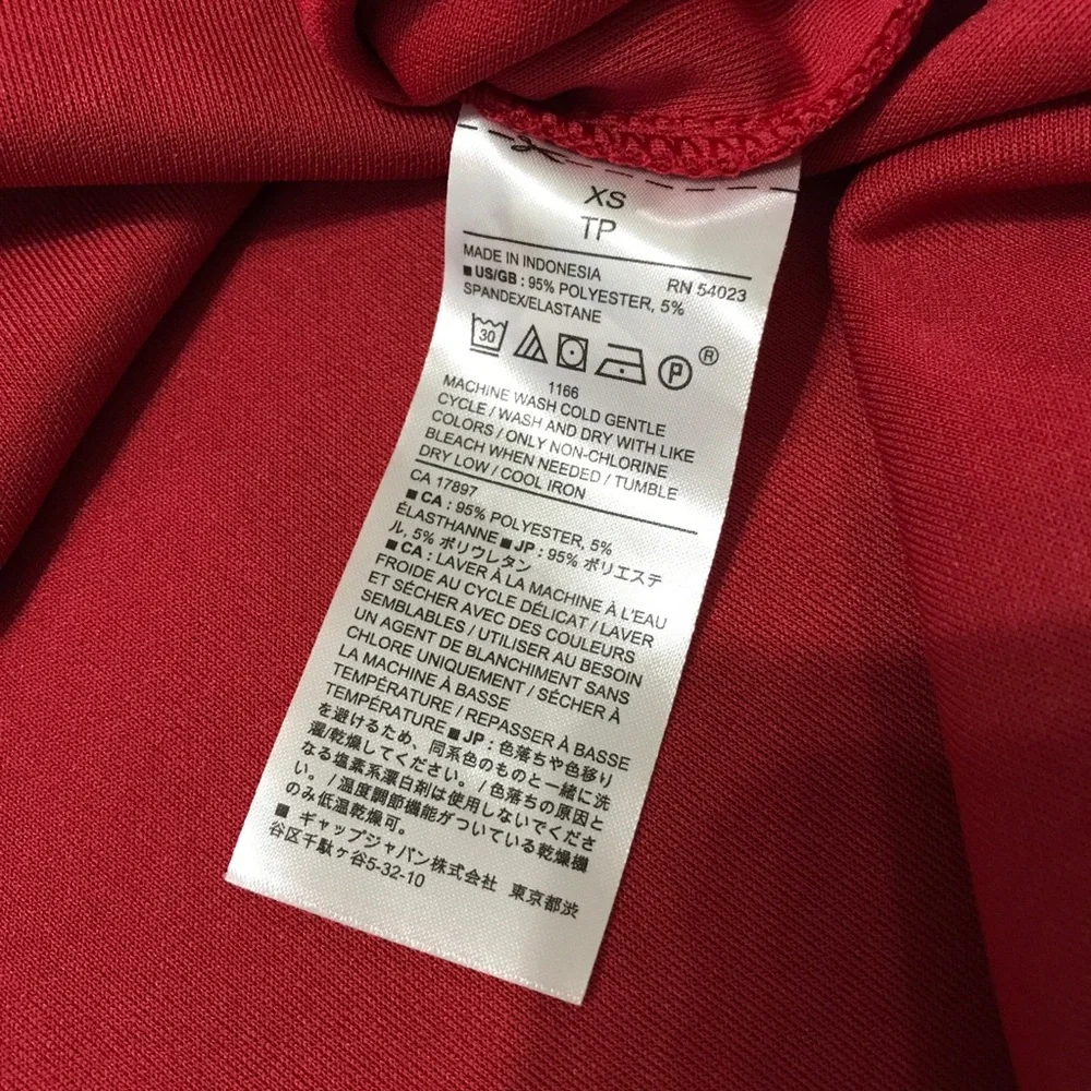 Banana Republic Midi Dress Red Flutter Sleeve On / Off Shoulder Size XS